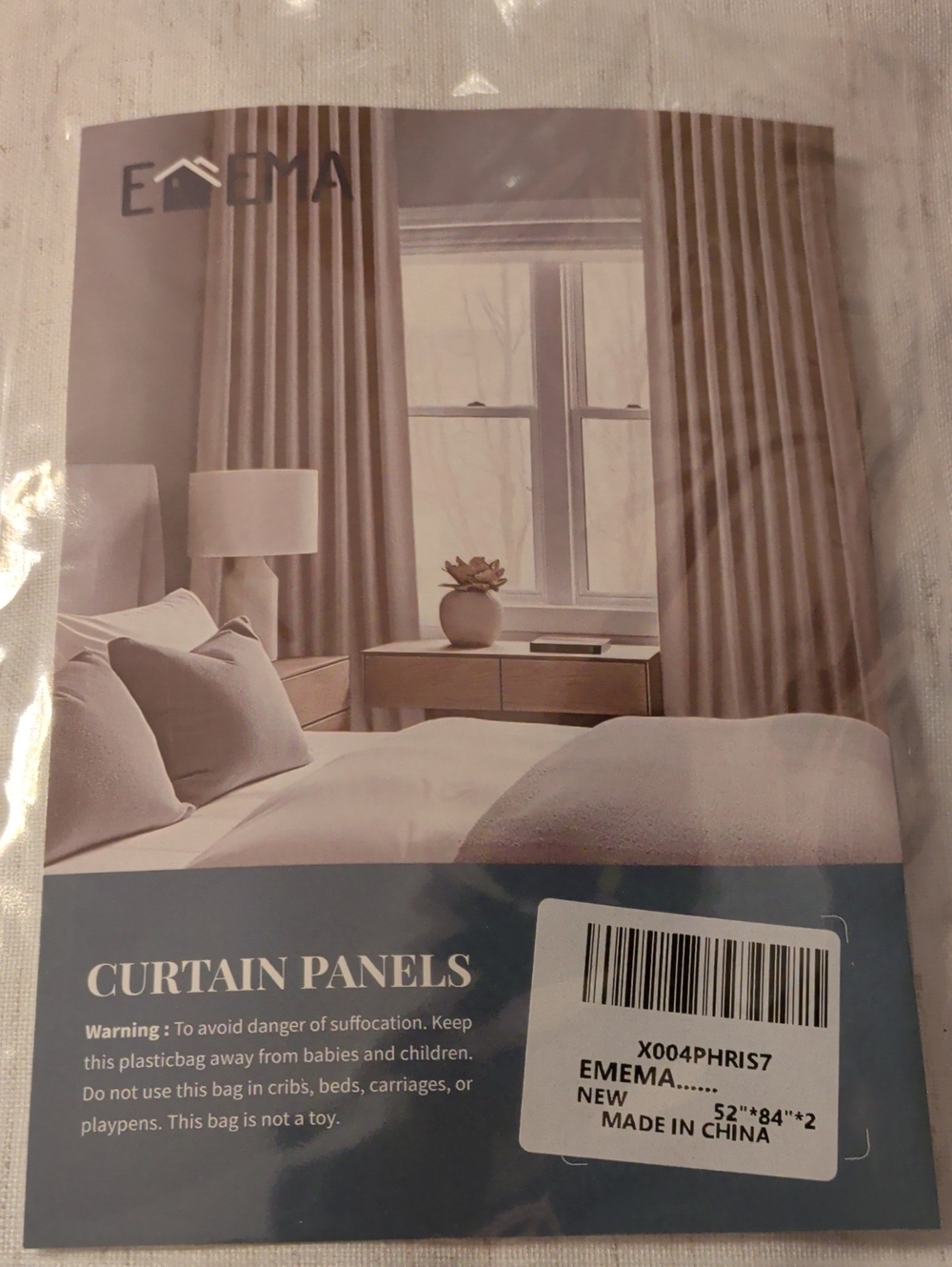 Hem Taupe Curtain Panels - Neutral Window Drapes 3 Packs $35.00 Per Pack